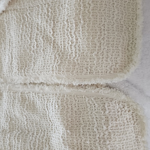 NWT Max Studio Frayed Trim/Fringe Longline Cardigan Cream Open Jacket 2X - Picture 16 of 16